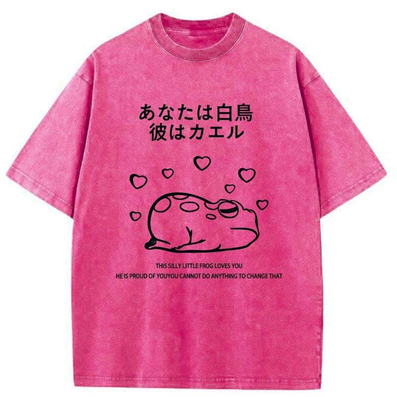 funny frog japanese t shirt for daily wear