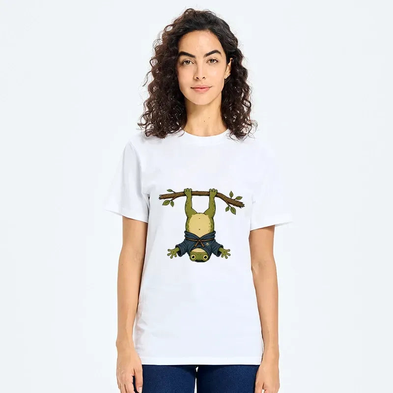 Relaxed Fit Japanese Frog Shirt for Summer
