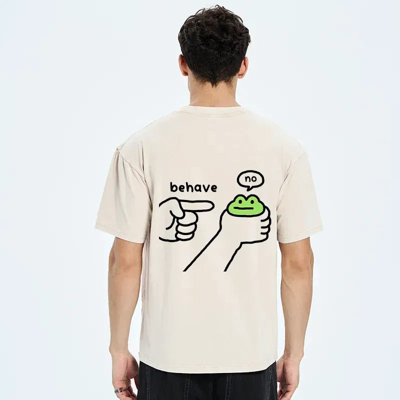 Kyoto-Lion Dishonest Frog Back Washed T-Shirt
