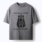 Kyoto-Lion The Line Capybara£ºI Asked Myself If I'm Okay Washed T-Shirt