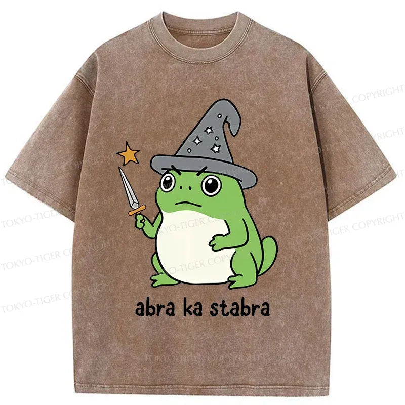 Kyoto-Lion Frog Magician Washed T-Shirt