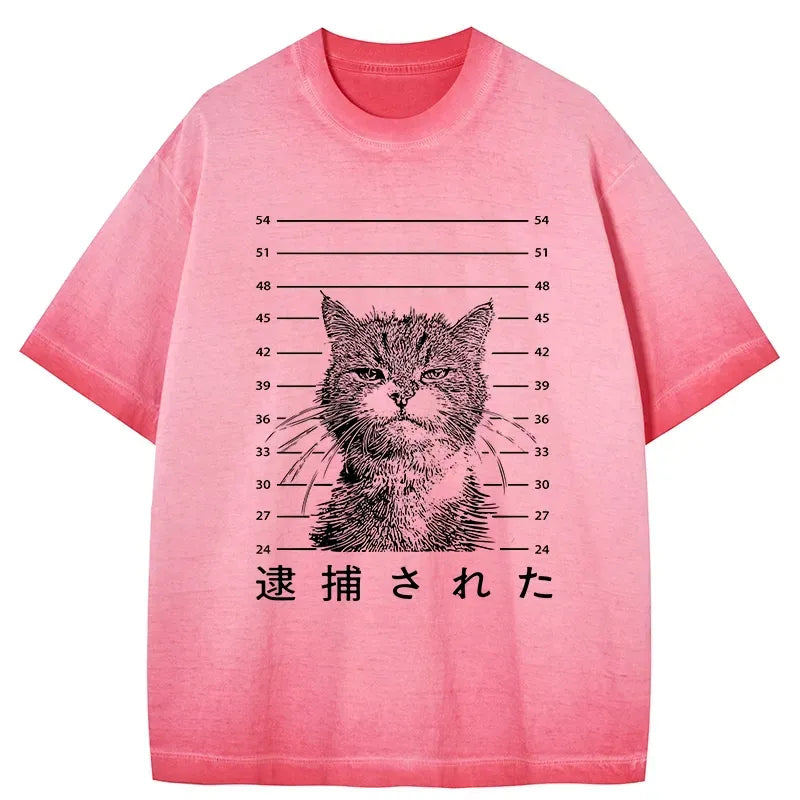 vintage japanese cat t-shirt on sale