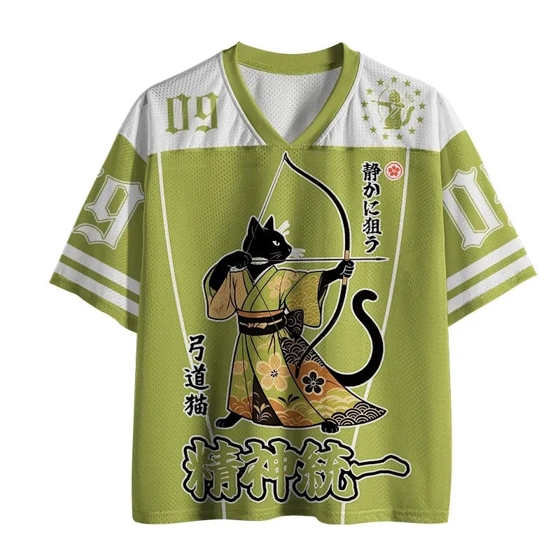 Japanese Cat Archery Mesh Jersey