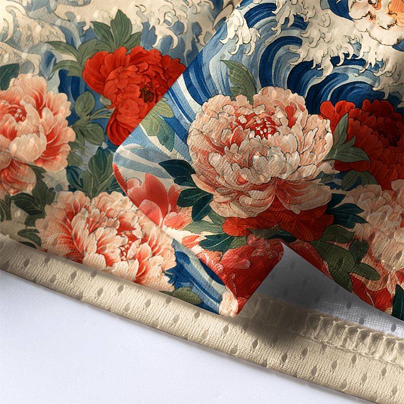 Kyoto-Lion Tiger Of The Floral Surf Mesh Jersey