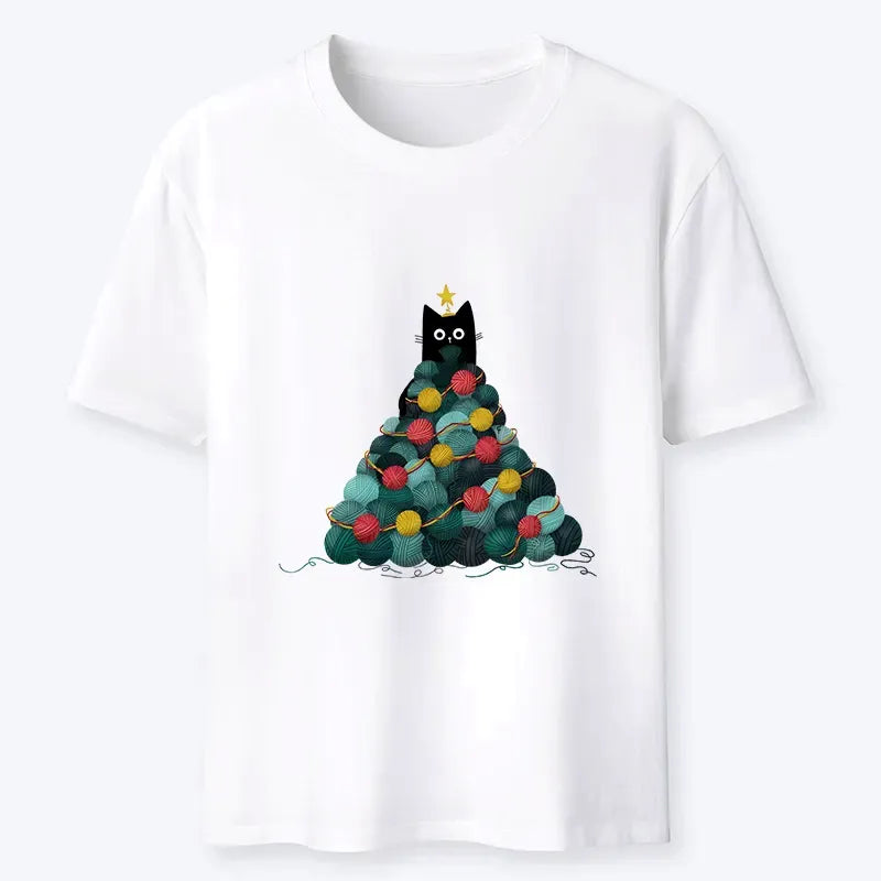 Japanese vintage cat t-shirt for holiday