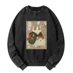 Kyoto-Lion The Cat and the Art of Getting Lost Washed Sweatshirt