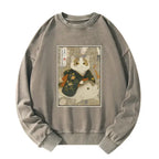 Kyoto-Lion The Cat and the Art of Getting Lost Washed Sweatshirt