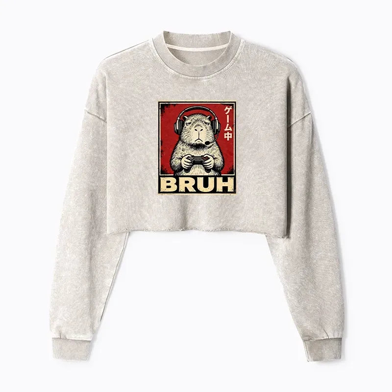 funny capybara playing games sweatshirt for women