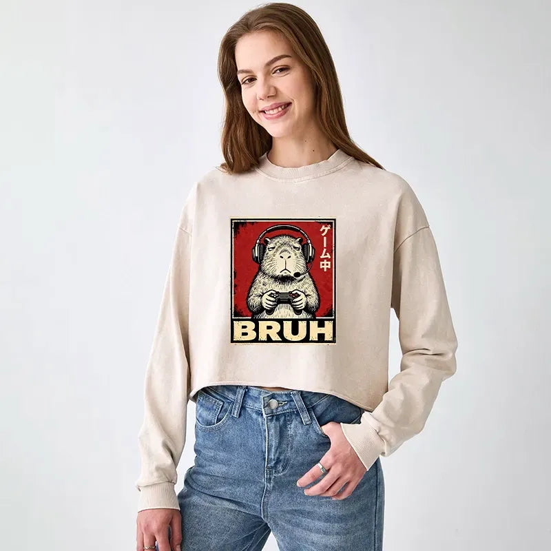 washed capybara sweatshirt on sale