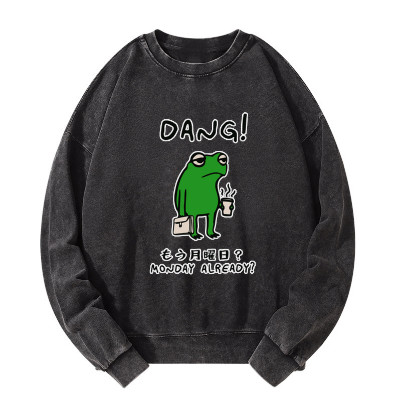 japanese vintage washed sweatshirt unisex
