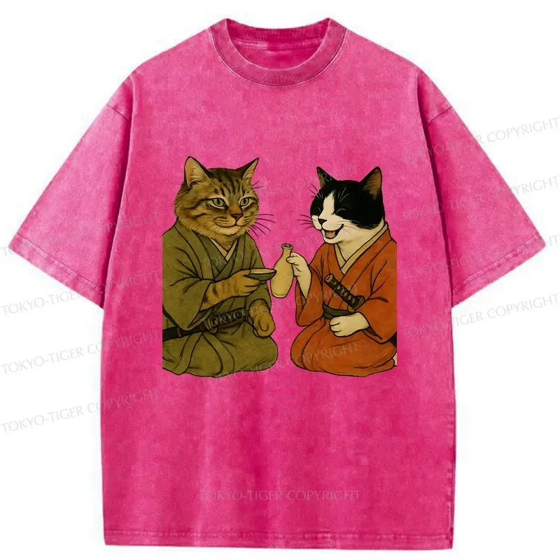 Vintage Japanese Cat T-Shirt for Vacation
