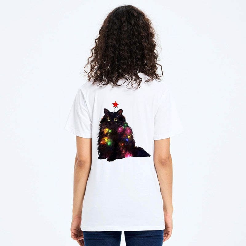 Kyoto-Lion Christmas Lights Cat Back Classic T-Shirt