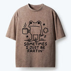 Kyoto-Lion Sometimes A Frog Just Needs To Fart Washed T-Shirt