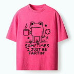 Kyoto-Lion Sometimes A Frog Just Needs To Fart Washed T-Shirt