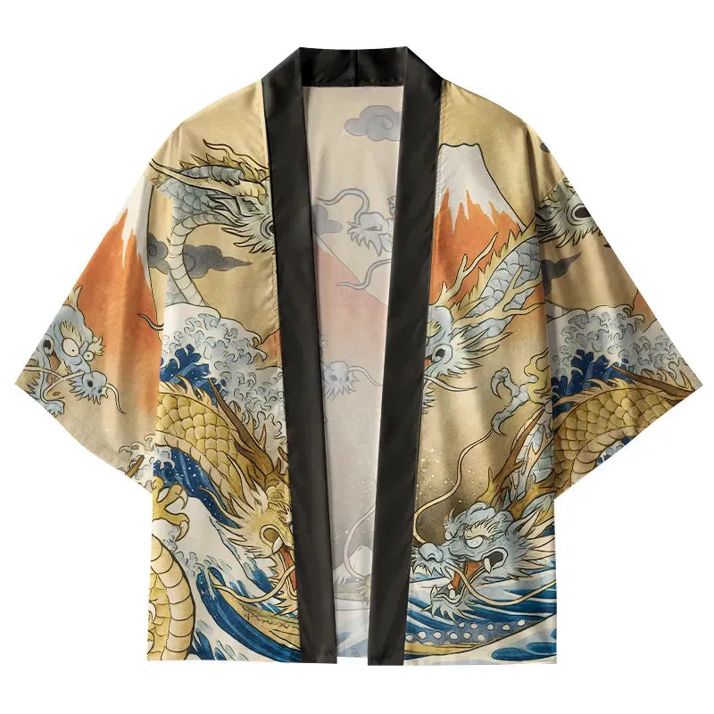Unisex Ancient Dragon Kimono Cardigan with Free Shipping