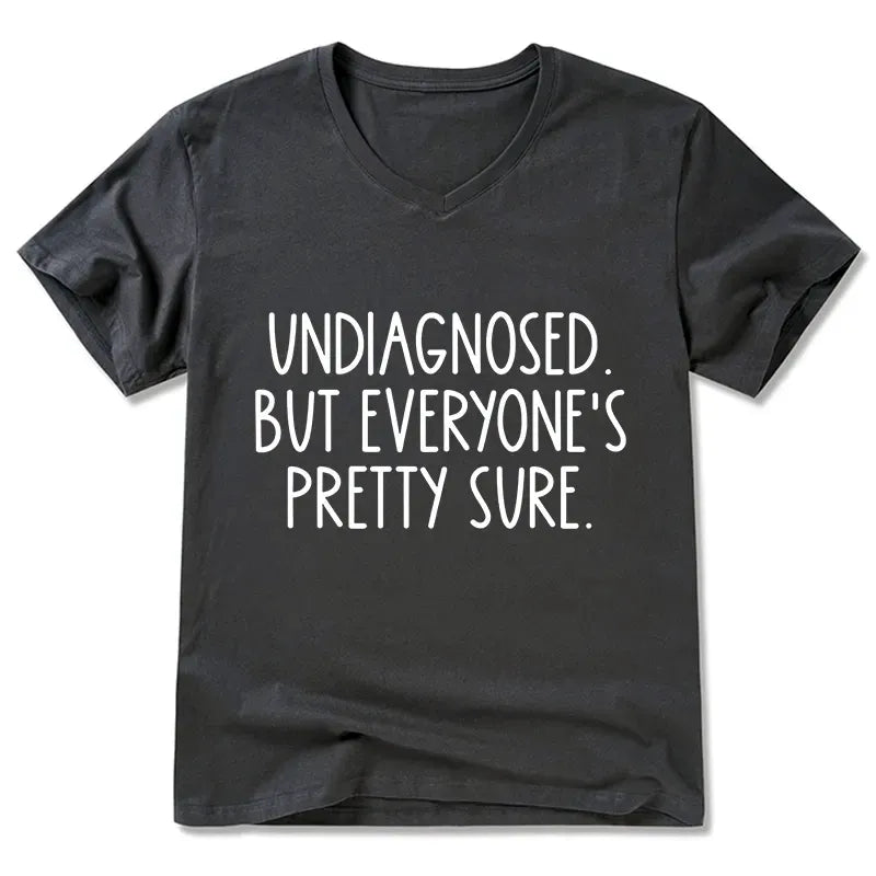Funny Japanese V-Neck T-Shirt for Daily Wear