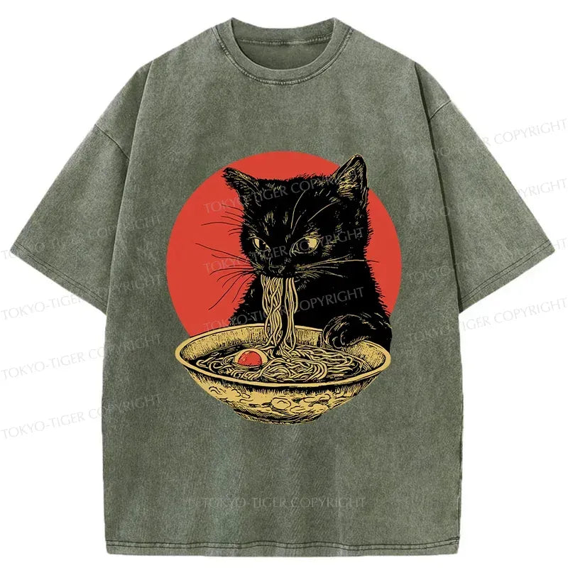 kyoto lion black cat ramen shirt