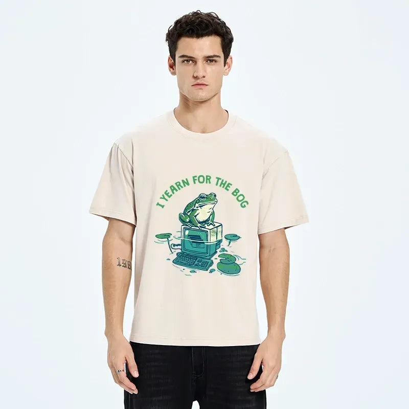funny office frog t-shirt for daily wear
