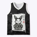 Ukiyo-e Style Mesh Tank Top for Summer