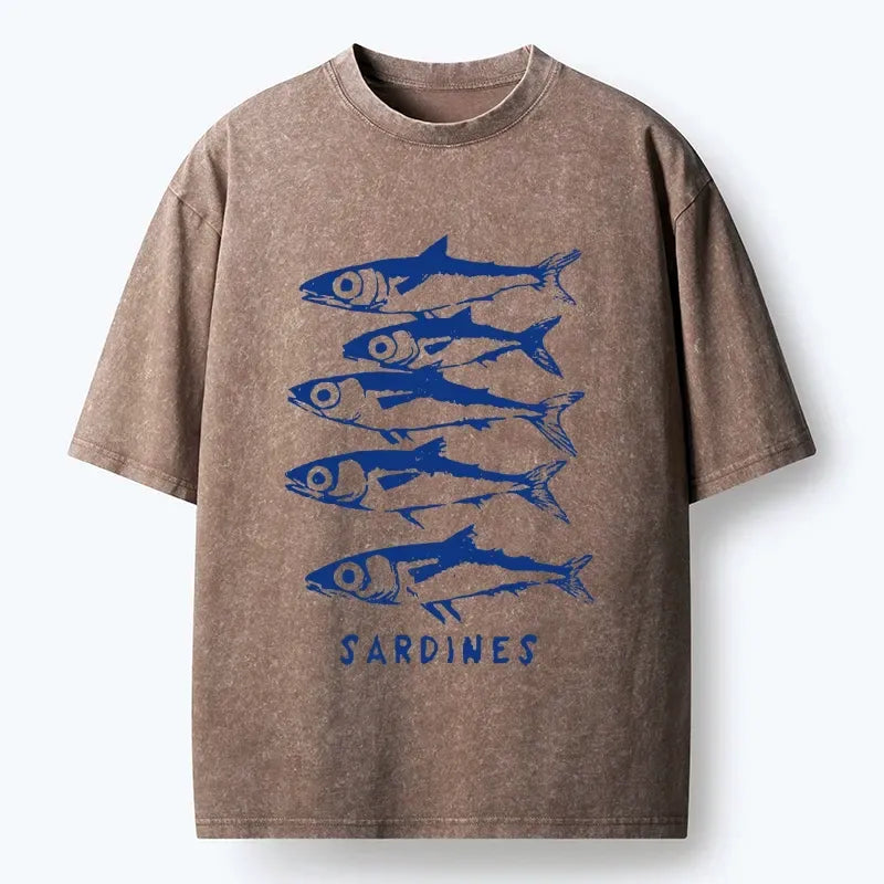 kyoto lion sardines art t-shirt