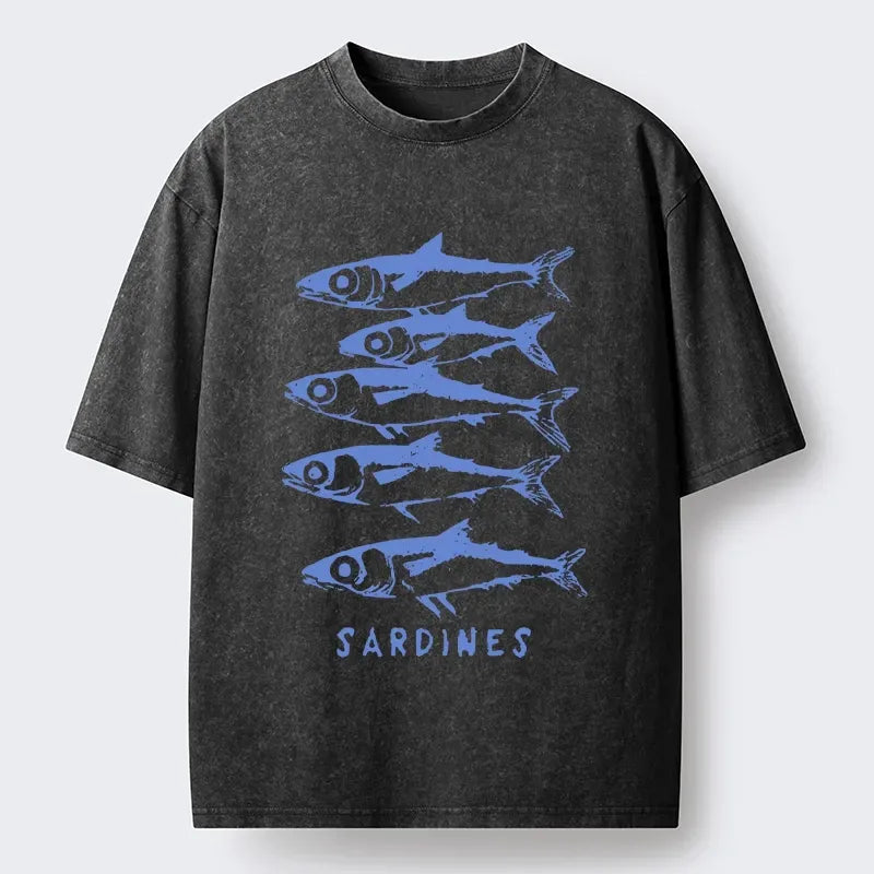 washed blue white t-shirt for summer
