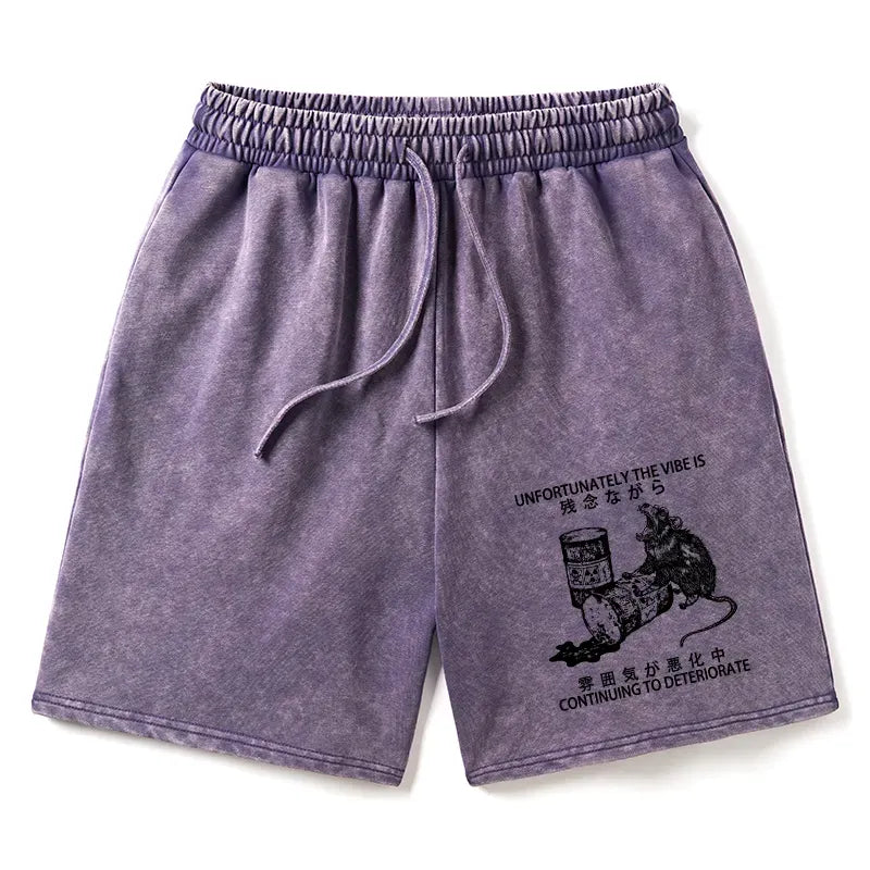 Kyoto-Lion The Vibe Is Continuing To Deteriorate Washed Shorts