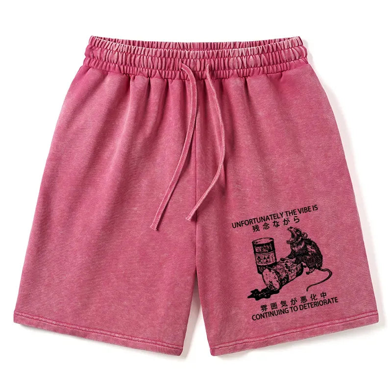 Kyoto-Lion The Vibe Is Continuing To Deteriorate Washed Shorts