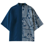 Kyoto-Lion Geometric Patterns Kimono Cardigan
