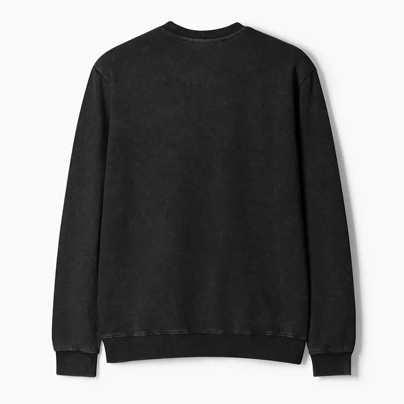 Kyoto-Lion Zen Texts Washed Terry Sweatshirt