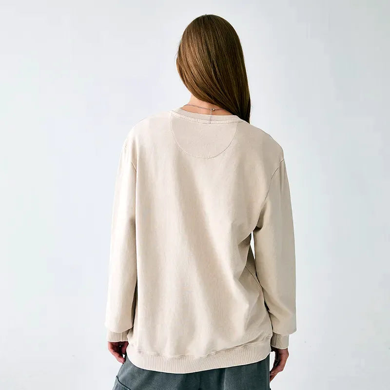 Washed Terry Sweatshirt for Gift Idea
