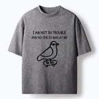 Kyoto-Lion Bird Pretends It Did Nothing Wrong Washed T-Shirt