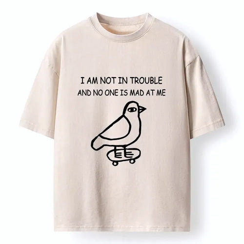 Kyoto-Lion Bird Pretends It Did Nothing Wrong Washed T-Shirt