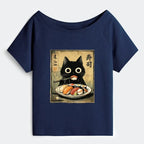Japanese Streetwear Off Shoulder Top