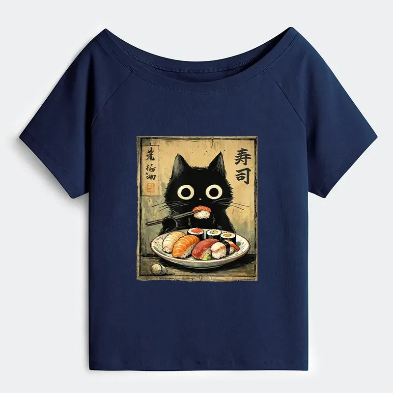 Japanese Streetwear Off Shoulder Top