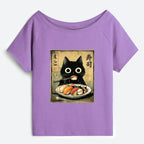 Vintage Japanese Sushi Cat T-Shirt