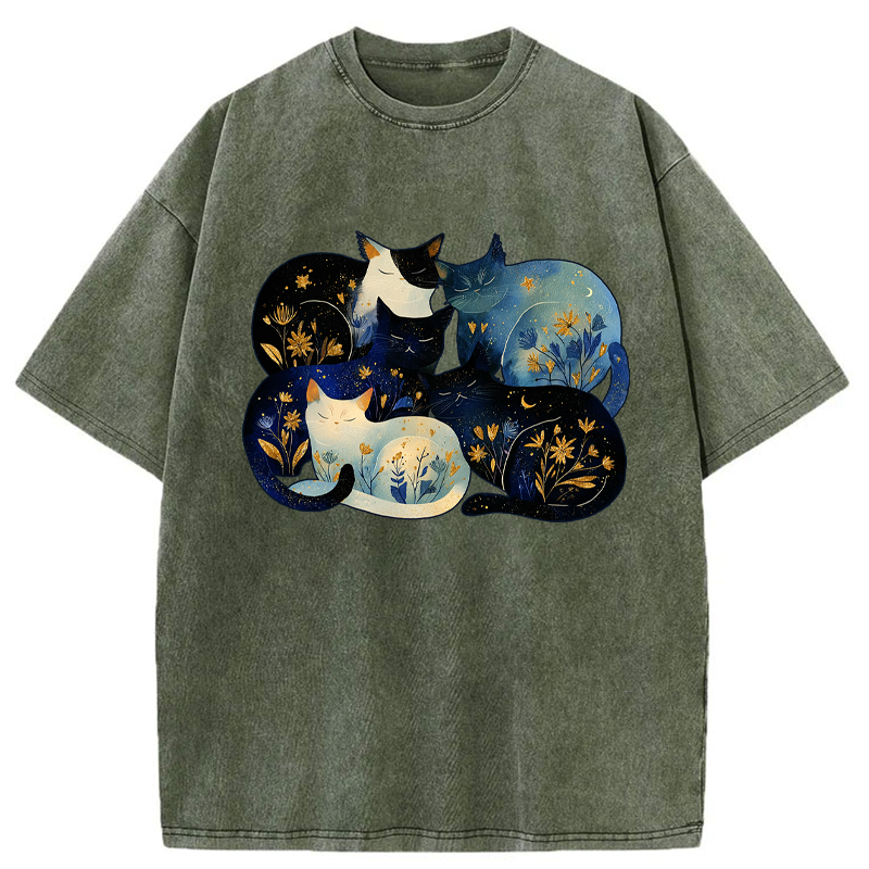 Japanese Cat T-Shirt for Daily Wear