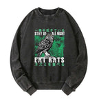 japanese owl sweatshirt for daily wear