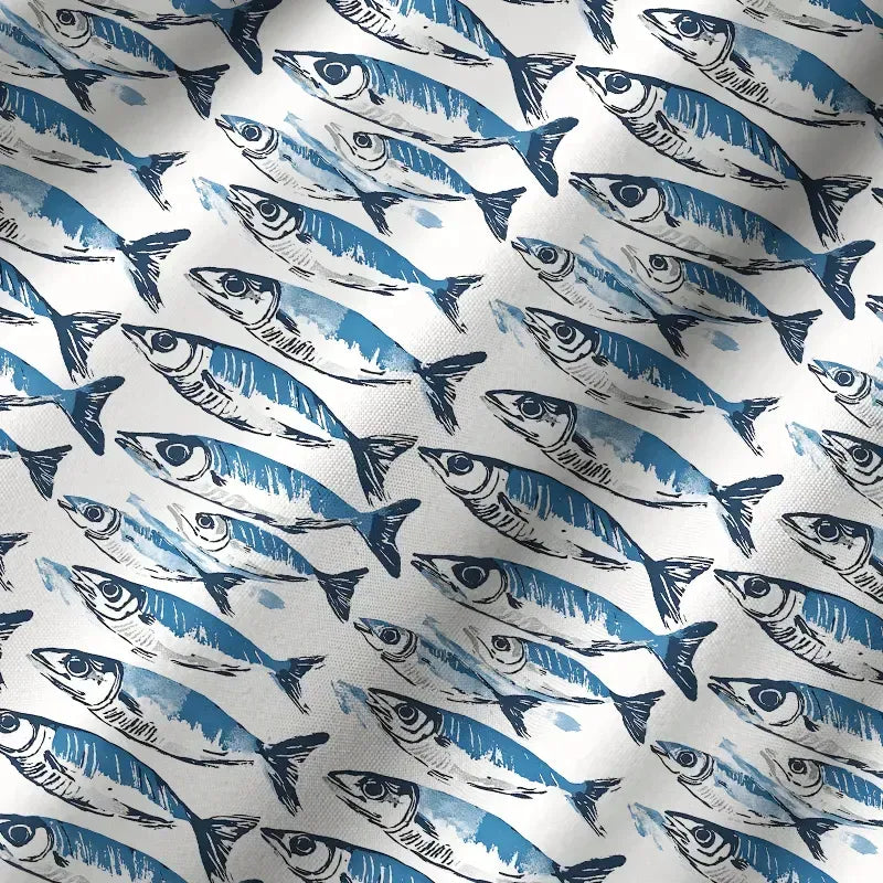 Kyoto-Lion Oceanic Fish Cuban Collar Shirt