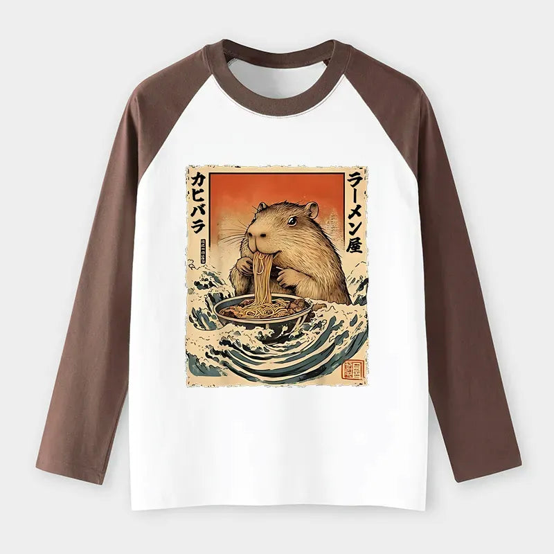 Japanese Hamster Ramen Long Sleeve T-shirt
