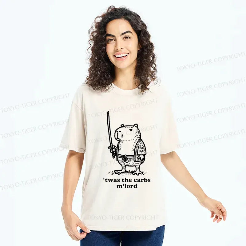 Kyoto-Lion Obese Capybara Washed T-Shirt