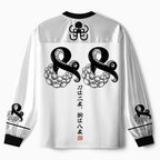 Kyoto-Lion Samurai Octopus Warrior Paneled Long Sleeve Jersey