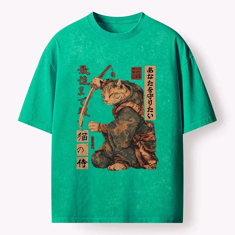 Retro Funny Cat Tee for Daily Wear