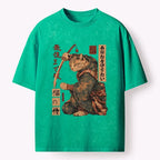 Retro Funny Cat Tee for Daily Wear