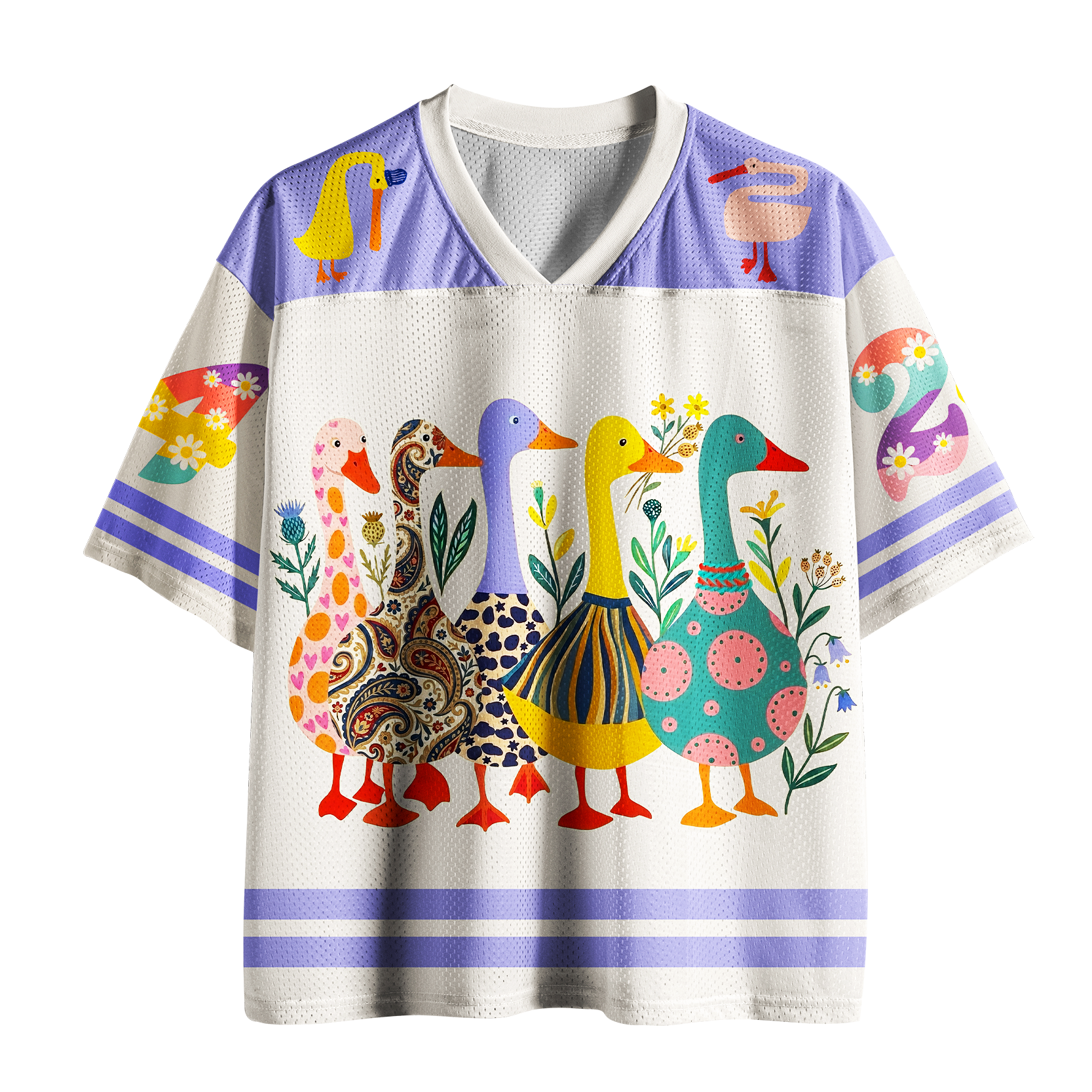 Quirky Goose Squad Mesh Jersey for Summer