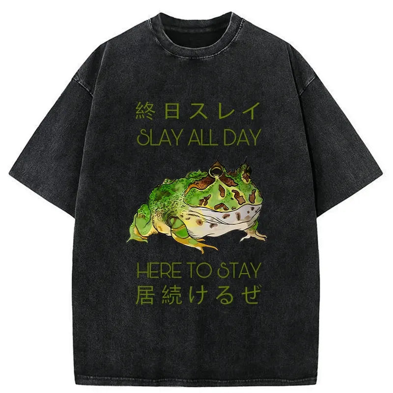 Kyoto-Lion Slay All Day Washed T-Shirt