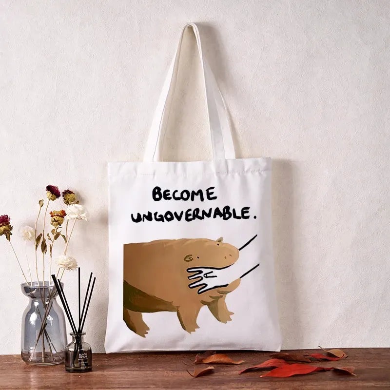 Kyoto Lion Canvas Tote Bag for Gift for Him