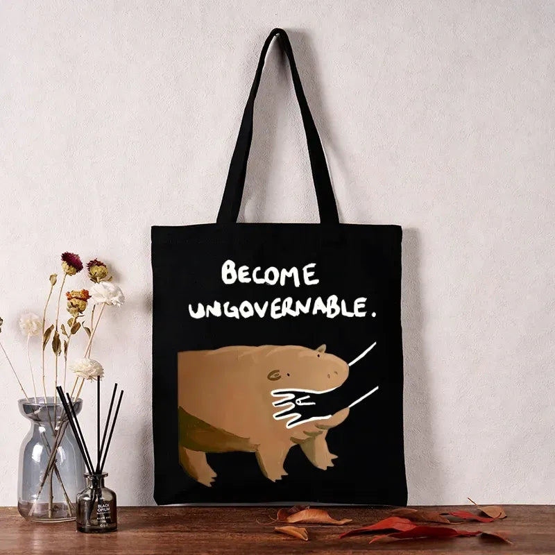 Kyoto Lion Canvas Tote Bag for Gift for Him