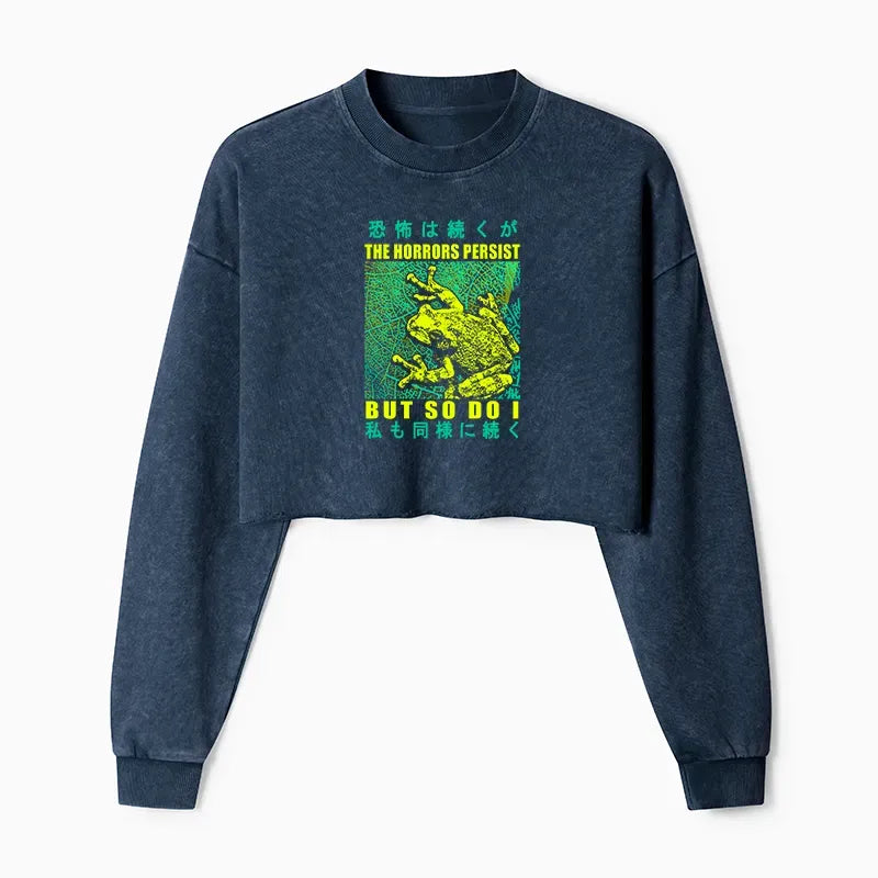 Washed Frog Sweatshirt for Vacation