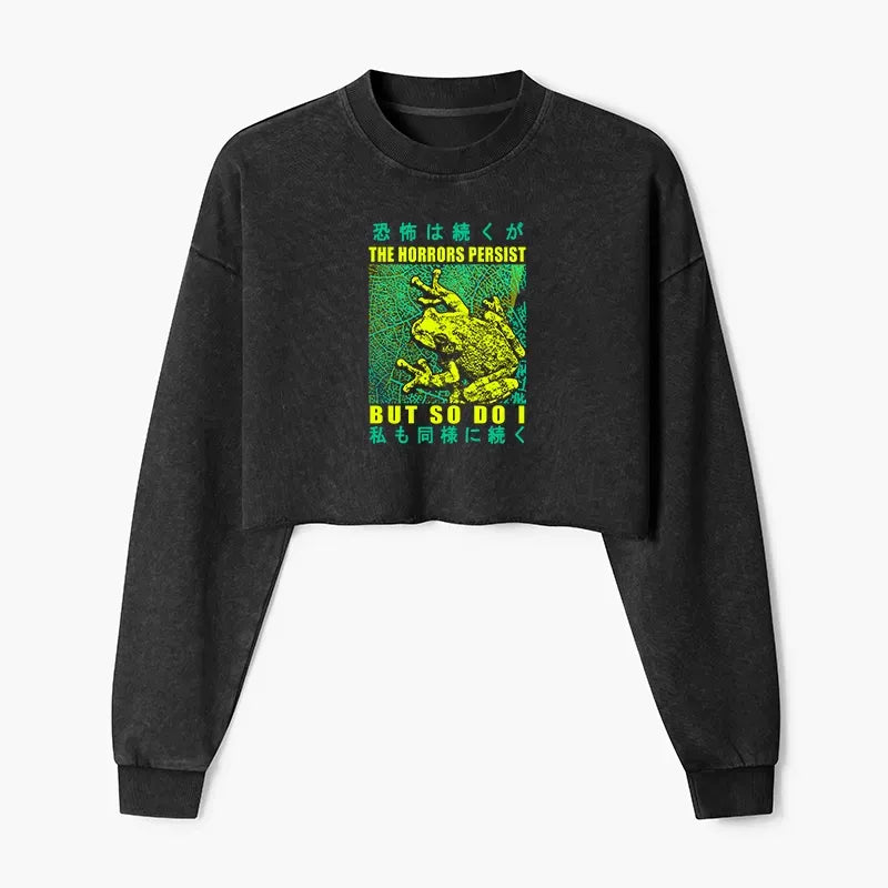 Washed Frog Sweatshirt for Vacation