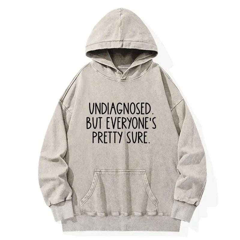 Kyoto-Lion Self-diagnosed Illness Funny Washed Hoodie